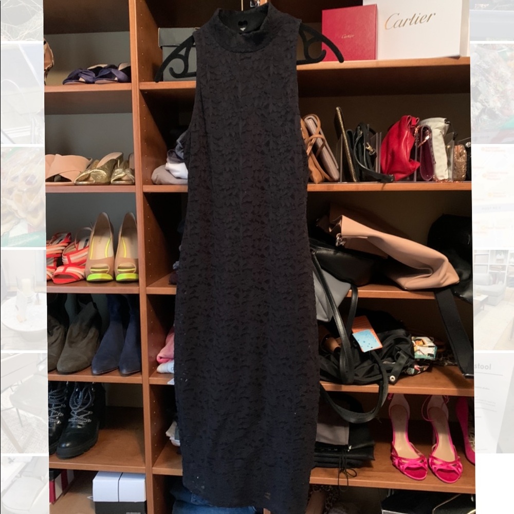 Express stretch Lace Mockneck Dress in XS